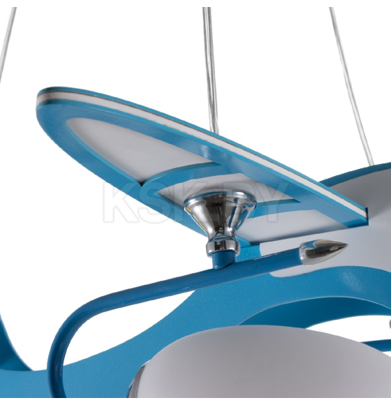 Люстра «Самолетик» 1×40 Вт E27+2xE14 40 Вт синий 52×57×68 см BayerLux (4388163) 
