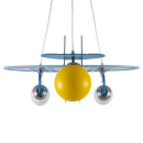 Люстра «Самолетик» 1×40 Вт E27+2xE14 40 Вт синий 52×57×68 см BayerLux (4388163) 