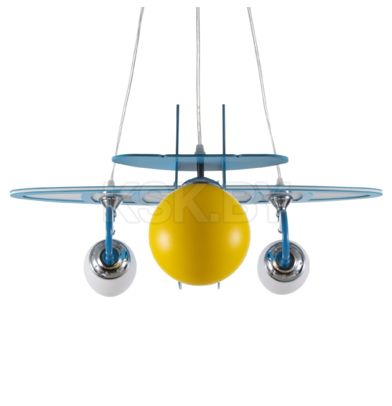 Люстра «Самолетик» 1×40 Вт E27+2xE14 40 Вт синий 52×57×68 см BayerLux (4388163) 