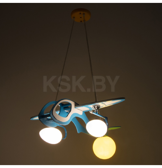 Люстра «Самолетик» 1×40 Вт E27+2xE14 40 Вт синий 52×57×68 см BayerLux (4388163) 