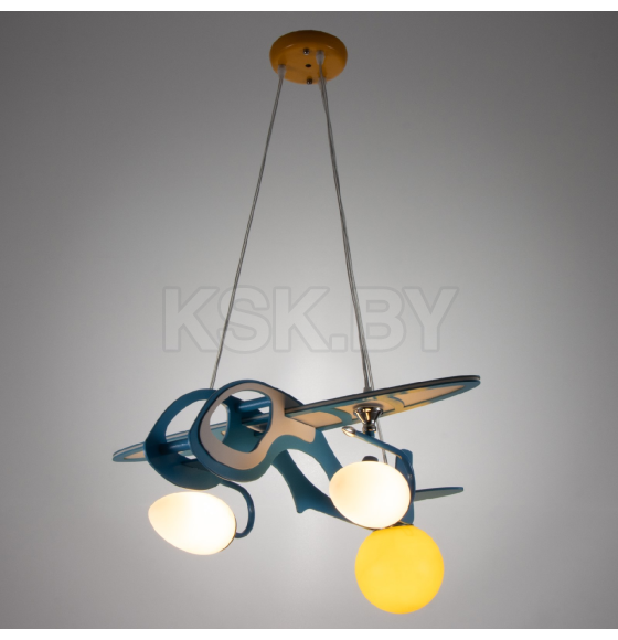 Люстра «Самолетик» 1×40 Вт E27+2xE14 40 Вт синий 52×57×68 см BayerLux (4388163) 