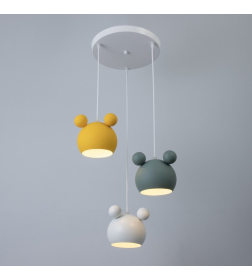 Светильник BayerLux «Барни» 3хЕ27 40 Вт желтый белый зеленый 35×35×30-130 см