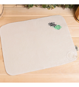 Набор для бани с вышивкой «С лёгким паром! Веник» (3 предмета: шапка, коврик, рукавица) шерсть 30%, полиэфир 70%, светлый Доброп