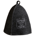 Шапка для бани и сауны, с вышивкой «Первый во всем и в бане тоже», полиэфир 70%, шерсть 30%, Банная забава (4780191) 