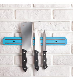 Держатель для ножей магнитный «Цветная линия», 38 см, цвет синий