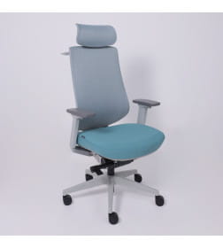 Кресло поворотное DYNAMIC светло-серый+ бирюзовый 123695