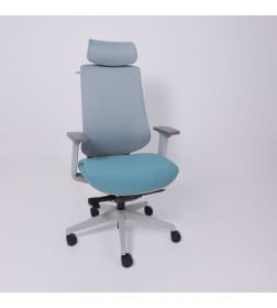 Кресло поворотное DYNAMIC светло-серый+ бирюзовый 123695