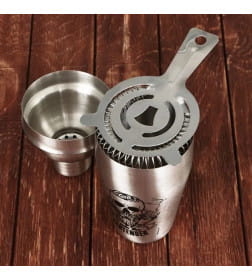 Подарочный набор барный «Крутой бармен» (5 предметов) карточки с рецептами