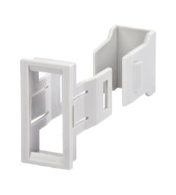 Панель лицевая для выреза в шкафу ПЛ-1, 1 модуль, пластик, без дверцы, IP40, серая TDM SQ0827-0010