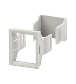 Панель лицевая для выреза в шкафу ПЛ-2, 2 модуля, пластик, без дверцы, IP40, серая TDM SQ0827-0011