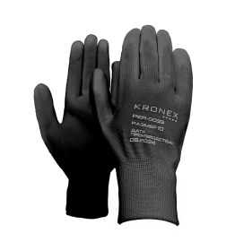 Перчатки нейлоновые KRONEX X-PRO NEURON-PU черные 10 р-р