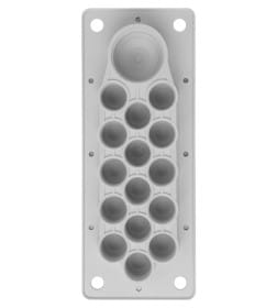 Кабельный ввод мембранный КВМ-16, ТЭП, RAL7035, IP54, 16 вводов TDM SQ0814-0010