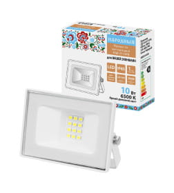 Прожектор СДО-05-010 10 Вт, 800 лм, 6500 К, 220-240 В, IP65, белый, TDM Народный SQ0336-0308