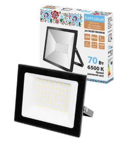 Прожектор СДО-05-070 70 Вт, 5600 лм, 6500 К, 220-240 В, IP65, черный, TDM Народный SQ0336-0304