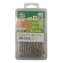 Саморез конструкционный 4.5х70, потай, желтый цинк, ЕКТ (пласт.конт./60шт) (B010153) 