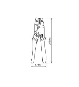 Клещи обжимные КО-5Е 0,25-6 мм TDM SQ1001-0002