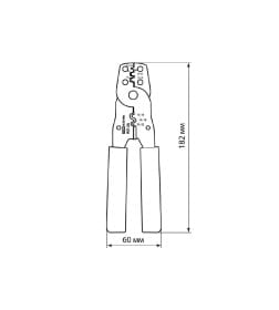 Клещи обжимные КО-2А неизолированных автоклемм 0,5-6 мм "МастерЭлектрик" TDM SQ1001-0013