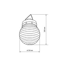 Светильник НСП 03-60-025 У1 (шар стекло "Кольца") IP54 TDM SQ0310-0019
