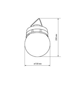 Светильник НСП 03-60-027 У1 (шар пластик красный) IP44 TDM SQ0310-0006