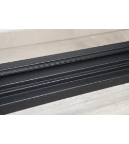 Дверь входная "Рона Smart зеркало" Бетон графит/белый (левая)  960х2050 мм