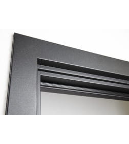 Дверь входная "Рона Smart зеркало" Бетон графит/белый (левая)  960х2050 мм