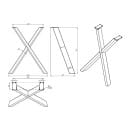 Подстолье ХН-80/20 черный (2 шт.) ОКА 94674 (94674) 