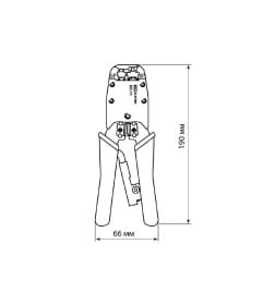 Клещи обжимные КО-11 обжим RJ-11/12/45 (8P8C, 6P6C, 6P4C, 6P2C) "МастерЭлектрик" TDM SQ1001-0012