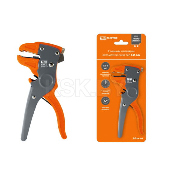 Съемник изоляции автоматический СИ-6А, сечение зачищаемого провода 0,25-6 мм "МастерЭлектрик" TDM SQ1003-0103 (SQ1003-0103) 