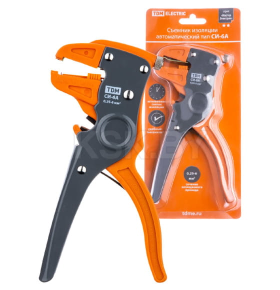 Съемник изоляции автоматический СИ-6А, сечение зачищаемого провода 0,25-6 мм "МастерЭлектрик" TDM SQ1003-0103 (SQ1003-0103) 