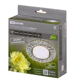 Светильник встраиваемый СВ 03-18 GХ53 230В LED подсветка 5 Вт зеркальный/хром TDM SQ0359-0155