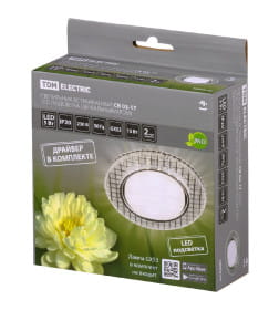 Светильник встраиваемый СВ 03-17 GX53 230В LED подсветка 5 Вт зеркальный/хром TDM SQ0359-0153