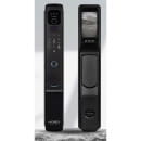 Дверь входная "Рона Smart зеркало" Бетон графит/белый (левая)  960х2050 мм