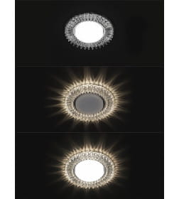 Светильник встраиваемый СВ 03-16 GX53 230В LED подсветка 5 Вт зеркальный/хром TDM SQ0359-0152