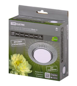 Светильник встраиваемый СВ 03-11 GX53 230В LED подсветка 5 Вт зеркальный/хром TDM SQ0359-0149