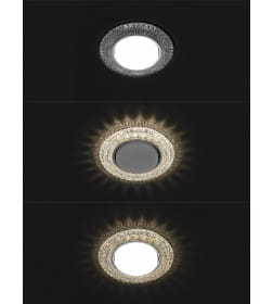 Светильник встраиваемый СВ 03-10 GX53 230В LED подсветка 5 Вт зеркальный/хром TDM SQ0359-0148