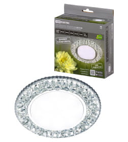 Светильник встраиваемый СВ 03-09 GX53 230В LED подсветка 5 Вт зеркальный/хром TDM SQ0359-0147