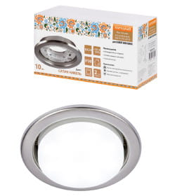 Светильник встраиваемый СВ 01-08 GX53 220 В 50 Гц, сатин никель (упак. 10 шт.) TDM Народный SQ0359-0108