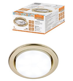Светильник встраиваемый СВ 01-08 GX53 220 В 50 Гц, золото (упак. 2 шт.) TDM Народный SQ0359-0103