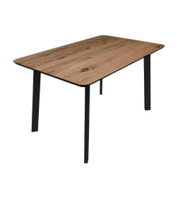 Стол МАЙОН,1300х800х740мм, дуб мореный/чёрное подстолье КС-60