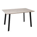 Стол МАЙОН,1300х800х740мм, дуб беленый/черное подстолье КС-60 (82219) 