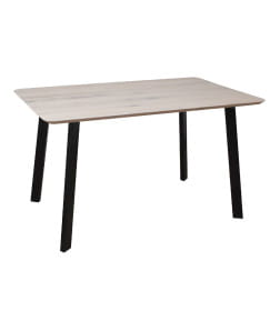 Стол МАЙОН,1300х800х740мм, дуб беленый/черное подстолье КС-60