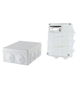 Коробка распаячная ОП 190х140х70 мм, крышка, IP55, 10 гермовводов TDM SQ1401-1244