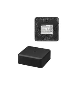 Коробка распаячная КР 75х75х28 мм ОП (черная) IP40 TDM SQ1401-0955