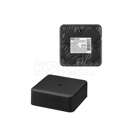 Коробка распаячная КР 75х75х28 мм ОП (черная) IP40 TDM SQ1401-0955 (SQ1401-0955) 