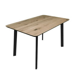 Стол МАЙОН,1300х800х740мм, дуб галифакс табак/черное подстолье КС-60 