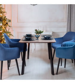 Стол МАЙОН,1300х800х740мм, дуб галифакс табак/черное подстолье КС-60 