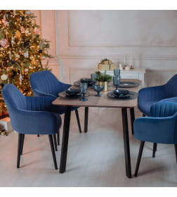 Стол МАЙОН,1300х800х740мм, дуб галифакс табак/черное подстолье КС-60 