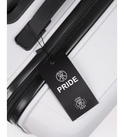 Чемодан на колёсах Pride PP9702 белый,S (малый) 55х35х24(+5) см, 44л Полипропилен, 4 колеса