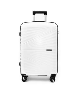 Чемодан на колёсах Pride PP9702 белый,S (малый) 55х35х24(+5) см, 44л Полипропилен, 4 колеса