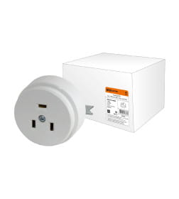 Розетка РШ 32А 250В 2Р+РЕ СУ белая TDM SQ1812-0006